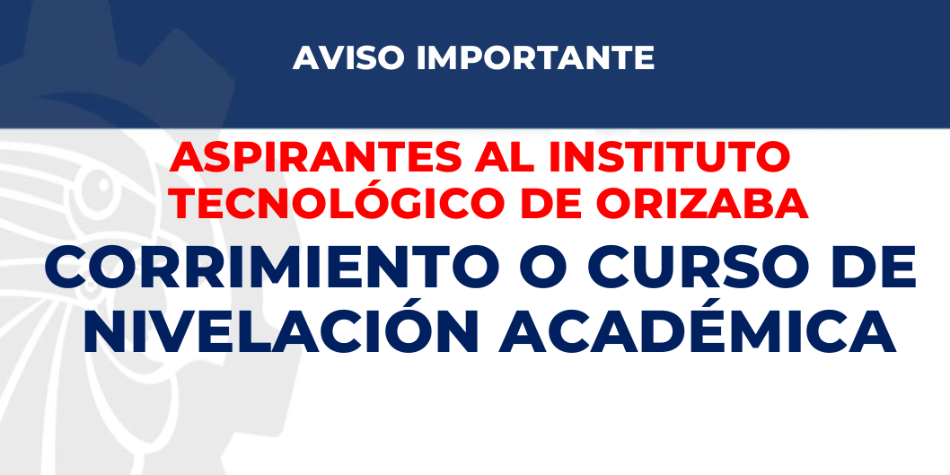 CORRIMIENTO O CURSO DE NIVELACIÓN ACADÉMICA