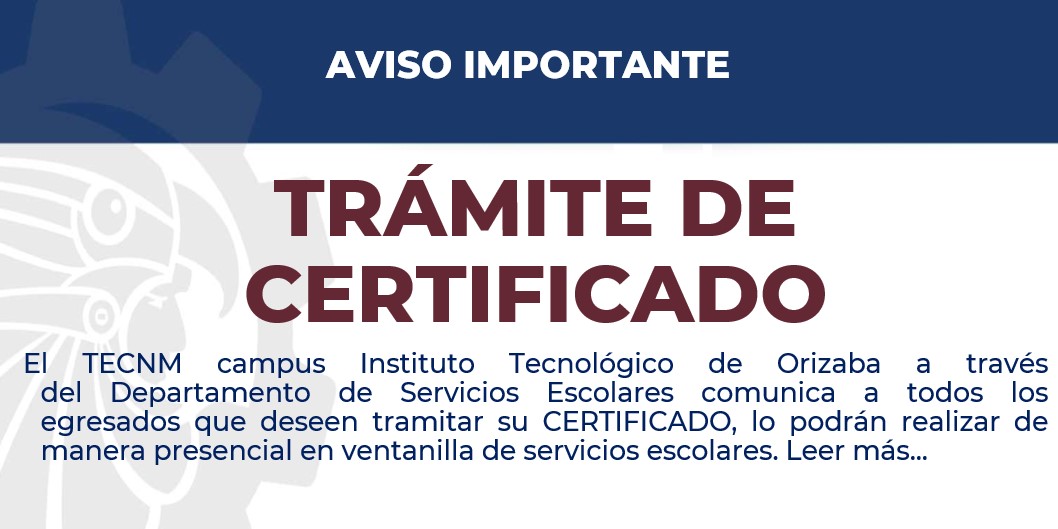TRÁMITE DE CERTIFICADO​ / 2023-1