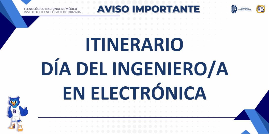 Itinerario del Día del Ingeniero/a en Electrónica
